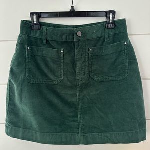 Women’s Boden Green Corduroy Mini Skirt